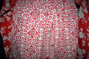 Completed skirt placket