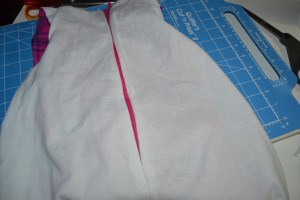 The lining will look like this