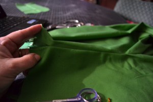 Remove the basting stitches